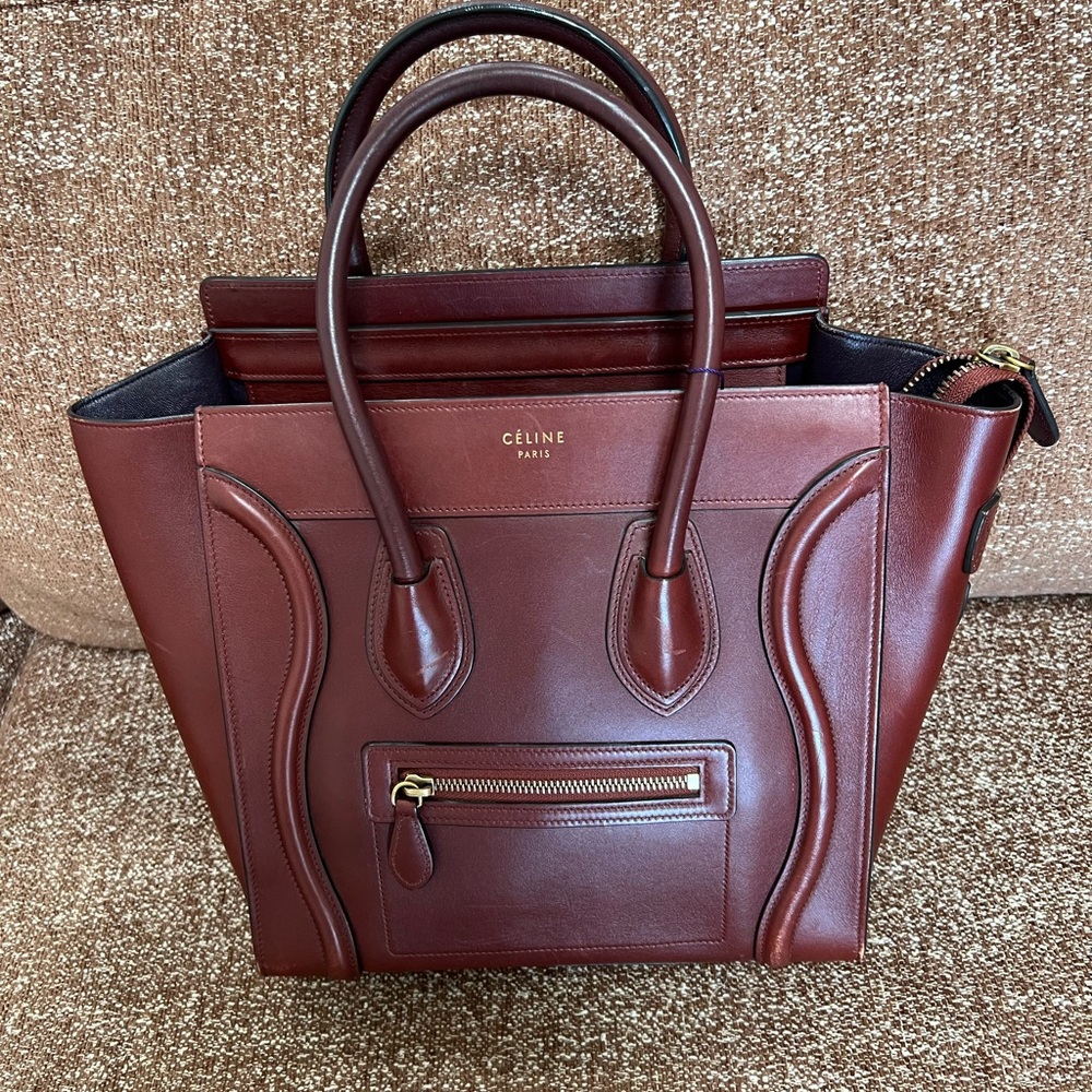 Authentic Celine Micro Luggage Tote Bag